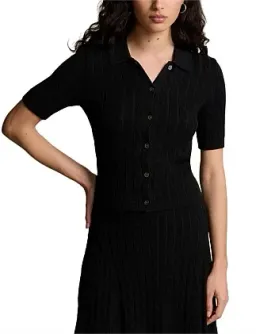 Ralph Lauren Cable-knit Polo Cardigan Black  for rent on The Volte - image 7