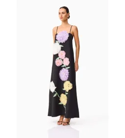 Elliatt Buttercup Embroidered Maxi Dress Black Size AU 12 for rent on The Volte - image 2