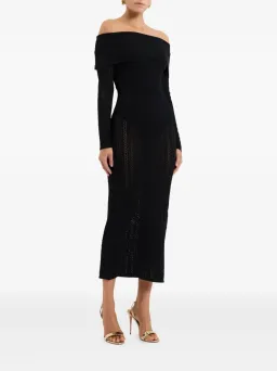 Rebecca Vallance Lorelei Off-shoulder Knitted Black Size AU 8 for rent on The Volte - image 3