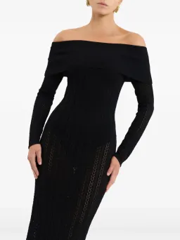 Rebecca Vallance Lorelei Off-shoulder Knitted Black Size AU 8 for rent on The Volte - image 5