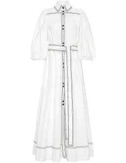 AJE Epiphany Midi Shirt Dress White Size AU 8 for rent on The Volte - image 5