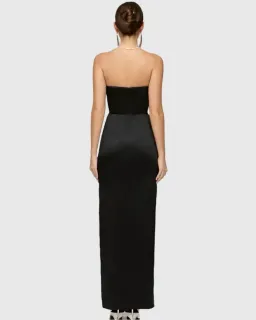 House of CB Adrienne Corset Dress Maxi Black Size AU 8 for rent on The Volte - image 2