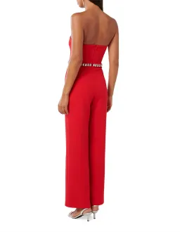 Forever New Ari Embellished Jumpsuit in Red Size 10/M for rent on The Volte - image 3