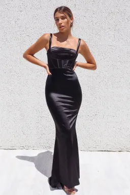 Runaway Goddess Adele Formal Gown in Black Size 12 for rent on The Volte - image 1