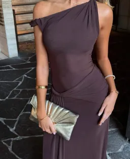 Misha Sisal Maxi Dress Espresso Size 10 for rent on The Volte - image 3