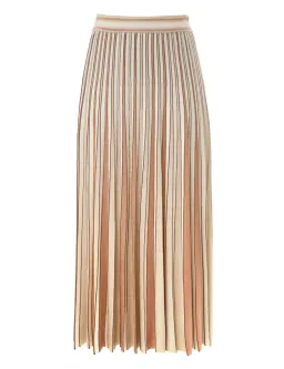 Zimmermann Crush Halter Neck Top in Cream Size 1/AU 10 and Metallic Stripe Skirt in Multi Size 2/AU 12 Set  for rent on The Volte - image 2