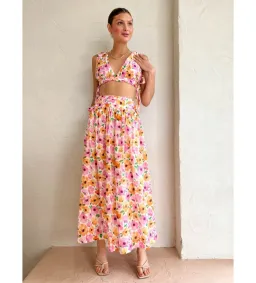 Ownley Benedict Top and Midi Skirt in Posey Print Size 10 for rent on The Volte - image 1