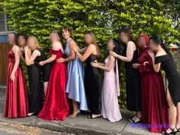 Alyce Paris A Formal Affair Ice-Blue High-Low Halter Neck Dress Size 10/XS for rent on The Volte - image 3