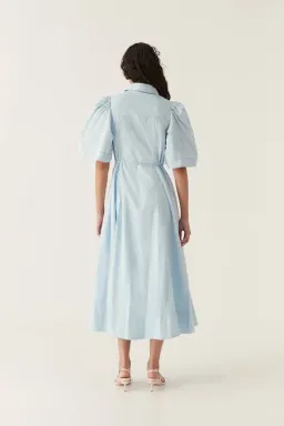 Aje Pivotal Tie Midi Dress Pale Blue Size 10 for rent on The Volte - image 3