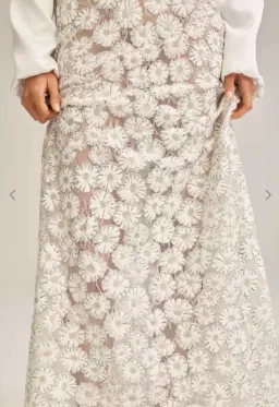 Scanlan Theodore Lace Maxi Skirt in White Size AU 8 for rent on The Volte - image 2