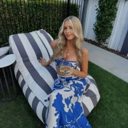 SIR THE LABEL Esme Silk Scarf & Skirt Set Merce Blue Size AU 8 (1) for rent on The Volte - image 4