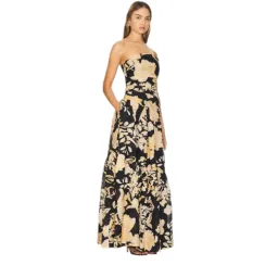 SHONA JOY Xenia Strapless Tiered Maxi Dress Gown in Black Size AU  8 for rent on The Volte - image 3