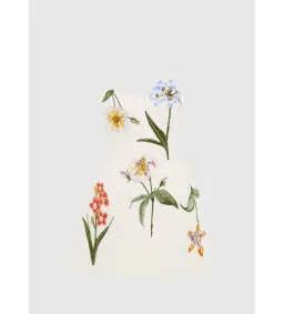 Leo Lin Rosario Velvet Mini Dress Botanical Print in Snow Size 10 for rent on The Volte - image 1