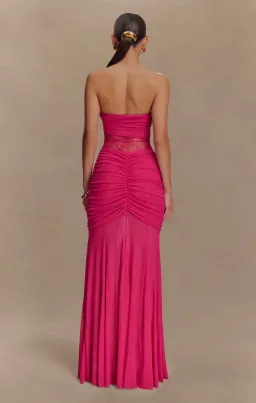 Meshki Khadijah Lace and Mesh Maxi Dress in Pink Size 10 for rent on The Volte - image 3