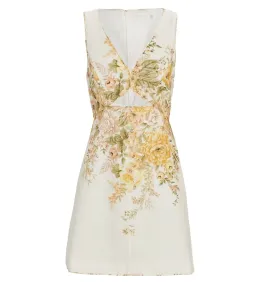 Zimmermann Amelie Cut Out Mini Dress Ivory Garden Floral Size 1 AU 10 for rent on The Volte - image 5
