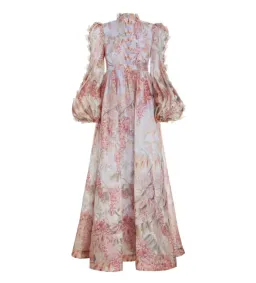 Zimmermann Botanica Butterfly Gown Pink Floral Size 0/AU 8 for rent on The Volte - image 4