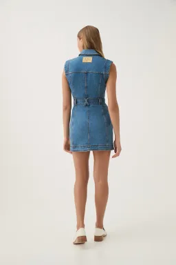 Aje Darcie Denim Mini Dress Size 6 for rent on The Volte - image 3