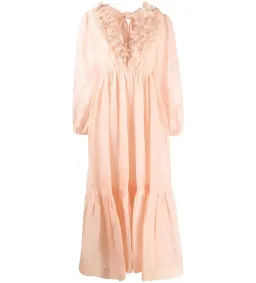 Zimmermann The Lovestruck Garland Midi Dress in Pink Size 2/ AU 12 for rent on The Volte - image 4