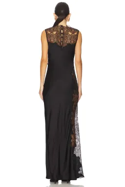 Shona Joy Jamila Lace High Neck Maxi Dress Black Size AU 12 for rent on The Volte - image 4