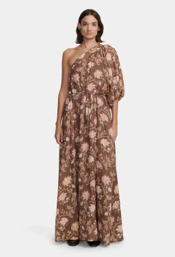 Hansen and Gretel Carmen Maxi Dress Carob Floral Size AU 12 for rent on The Volte - image 1
