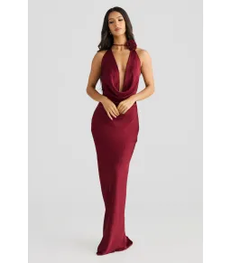 Melani The Label Josefina Maxi Dress in Shiraz Size AU 8 for rent on The Volte - image 2