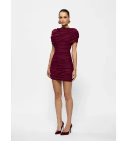 Effie Kats Phoenix Mini Dress in Burgandy Size AU 8 for rent on The Volte - image 2