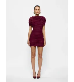 Effie Kats Phoenix Mini Dress in Burgandy Size AU 8 for rent on The Volte - image 1