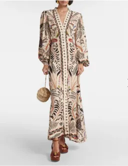 Farm Rio Classic Nature Midi Dress Print Size L / AU 12 for rent on The Volte - image 1