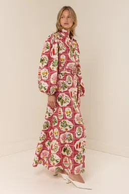 Palm Noosa Noddy Shirt Dress Pink Citrus Tile Size AU 10 for rent on The Volte - image 3