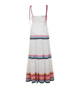 Zimmermann Lulu Ribbon Tiered Maxi Dress in Multi White Size 0/ AU 8 for rent on The Volte - image 5