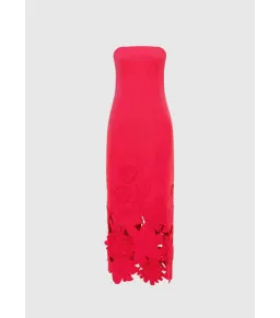 Leo Lin Rayna Appliqué Bustier Maxi Dress Rosa Size 12 for rent on The Volte - image 4