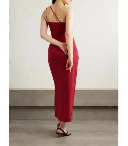 Maygel Coronel Celosía One-Shoulder Appliquéd Stretch-Jersey Midi Dress Red Size 6 for rent on The Volte - image 2