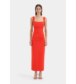 Sir The Label Dahlia Balconette Maxi Dress  In Tangerine Size 2/AU 10 for rent on The Volte - image 1