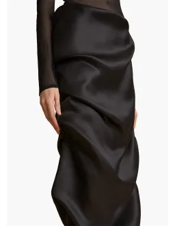 Khaite Olula Maxi Skirt in Black Size 6/XS for rent on The Volte - image 2