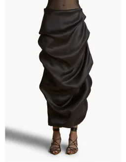 Khaite Olula Maxi Skirt in Black Size 6/XS for rent on The Volte - image 5