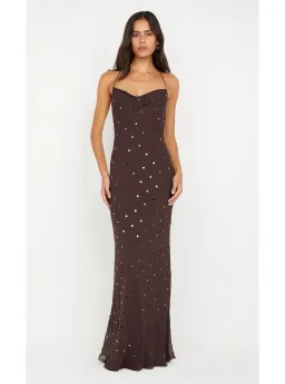 Bec & Bridge Arielle Slip Maxi Dress in Dark Chocolate Brown Size 8 for rent on The Volte - image 1