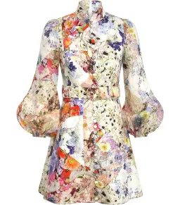 Zimmermann Linen Prima Belted Mini Dress Multi Size 0 / AU 8 for rent on The Volte - image 3