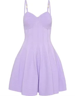 Aje Phaedra Ottoman Bustier Mini Dress in Lilac Size 6/XS for rent on The Volte - image 6