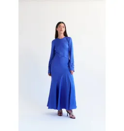 Aje Weylyn Sequin Cuff Maxi Dress Cobalt Blue Size 10 for rent on The Volte - image 1