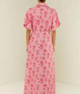 Palm Noosa Jasmine Dress Pink Floral Dress Size 6  for rent on The Volte - image 3