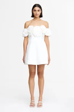 Acler Trusley Mini Dress in Ivory Size 12 for rent on The Volte - image 1