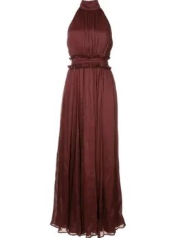 Aje Georgia Maxi Dress Burgundy Size 6 for rent on The Volte - image 2