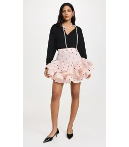 Zimmermann Crush Flip Mini Skirt Pink Hearts Size 1 / AU 10  for rent on The Volte - image 1