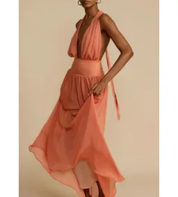 Arcina Ori Serena Dress in Coral Size S / AU 8  for rent on The Volte - image 4