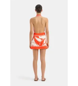 Sir The Label The Ramona Wrap Halter Mini in Mariposa Lily Size 2/ AU 10 for rent on The Volte - image 2
