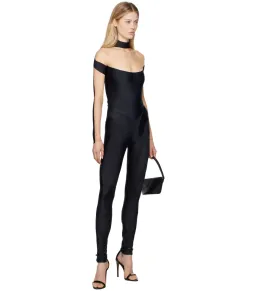 Mugler Illusion Neckline Bodysuit Black & Beige Size 36 / AU 8 for rent on The Volte - image 1
