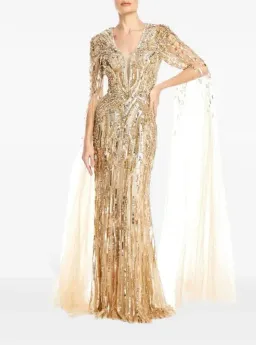 Jenny Packham Planalto Sequin Embellished Maxi Gown Size AU 16 for rent on The Volte - image 1