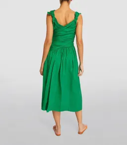 Zimmermann Tiggy Bow Midi Dress In Green Size 1 / AU 10  for rent on The Volte - image 3
