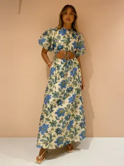 Sir the Label Celia Puff Sleeve Midi Dress Floral Size 1 / Size AU 8 for rent on The Volte - image 4