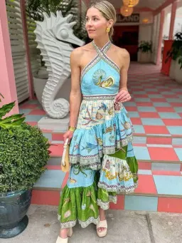 Alemais Bath House Midi Dress Multi Size 12  for rent on The Volte - image 2